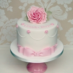 Rose Christening Cake 1a