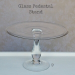 Glass Cake Stand - Labelled