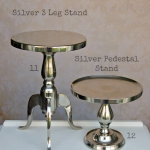 Silver Cake Stands - Labelled