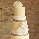 pastel yellow wedding cake