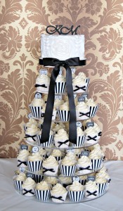Ruffles and Bow Cupcake Tower 4a