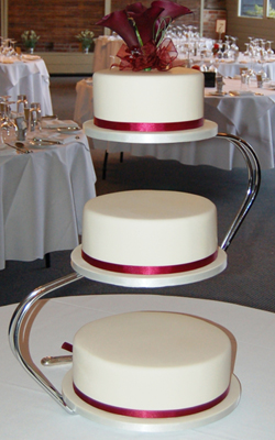 burgandy ribbons